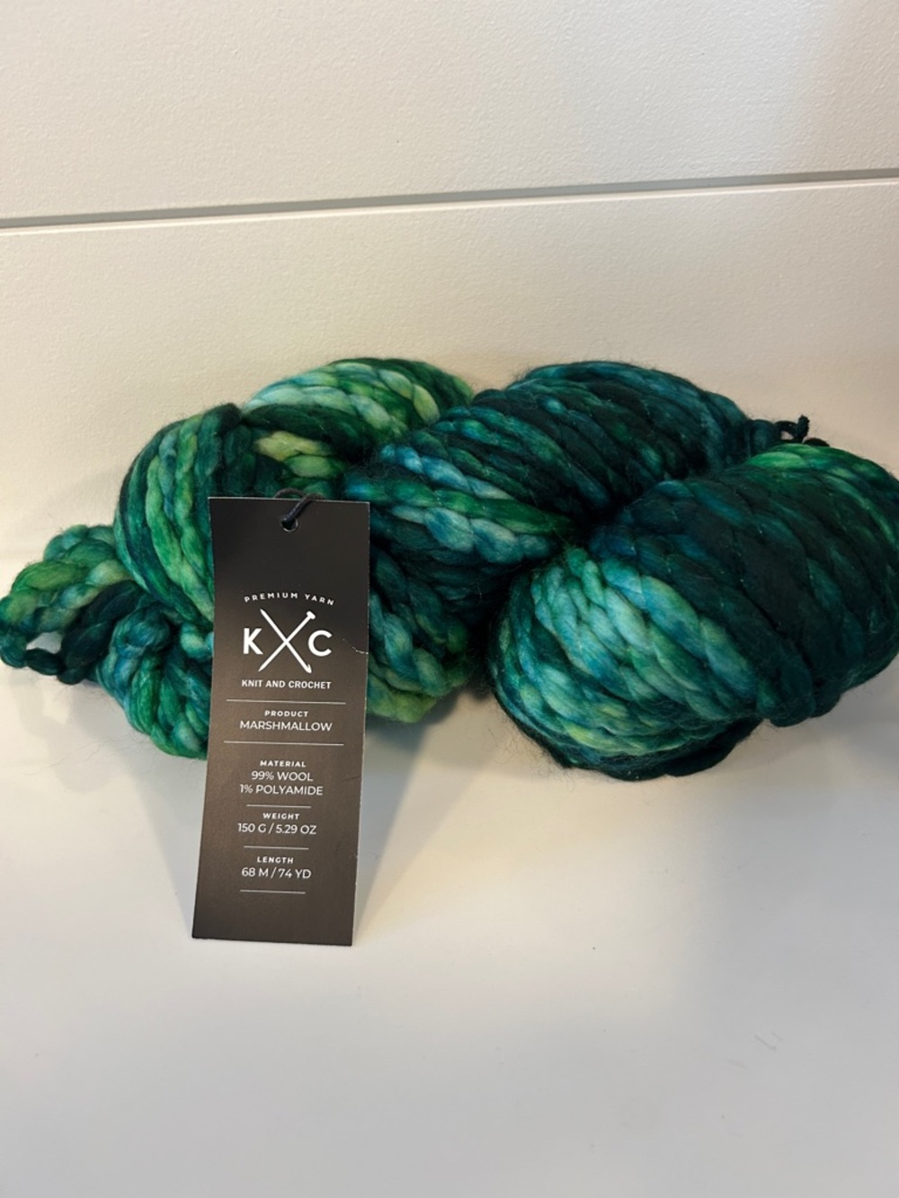 K&C Premium Marshmallow Yarn - Greenery 1 skein